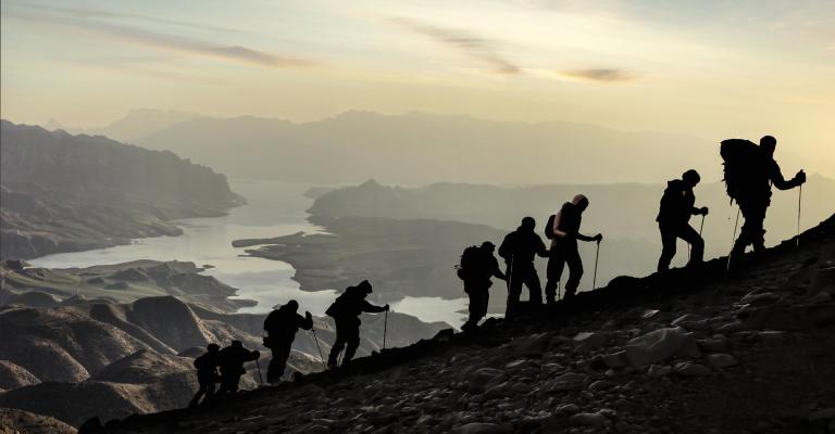 Group of mountaineers